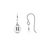All the Luck in the World Character Silverplated Earring letter H All the Luck in the World Character Silverplated Earring letter H