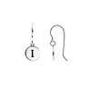 All the Luck in the World Character Silverplated Earring letter I All the Luck in the World Character Silverplated Earring letter I