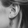 All the Luck in the World Character Silverplated Earring letter P All the Luck in the World Character Silverplated Earring letter P