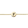 All the Luck in the World Character Goldplated Bracelet letter F All the Luck in the World Character Goldplated Bracelet letter F
