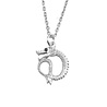 All the Luck in the World East Silverplated Necklace Small Dragon All the Luck in the World East Silverplated Necklace Small Dragon