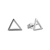 All the Luck in the World Parade Silverplated Earrings Open Triangle All the Luck in the World Parade Silverplated Earrings Open Triangle