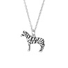 All the Luck in the World Souvenir Silverplated Necklace Zebra All the Luck in the World Souvenir Silverplated Necklace Zebra