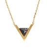 All the Luck in the World Galaxy Goldplated Necklace Triangle A Black Howlite All the Luck in the World Galaxy Goldplated Necklace Triangle A Black Howlite
