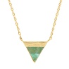 All the Luck in the World Galaxy Goldplated Necklace Triangle B Green Chrysoprase All the Luck in the World Galaxy Goldplated Necklace Triangle B Green Chrysoprase