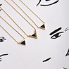 All the Luck in the World Galaxy Goldplated Necklace Triangle B Black Howlite All the Luck in the World Galaxy Goldplated Necklace Triangle B Black Howlite