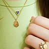 All the Luck in the World Galaxy Goldplated Necklace Triangle C Black Howlite All the Luck in the World Galaxy Goldplated Necklace Triangle C Black Howlite