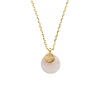All the Luck in the World Galaxy Goldplated Necklace Pastel Rose Quartz Moon All the Luck in the World Galaxy Goldplated Necklace Pastel Rose Quartz Moon