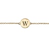 All the Luck in the World Character Goldplated Bracelet letter W All the Luck in the World Character Goldplated Bracelet letter W