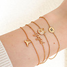 All the Luck in the World Character Goldplated Bracelet letter W All the Luck in the World Character Goldplated Bracelet letter W