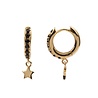 All the Luck in the World Bliss Goldplated Earring Creole Starry Black Onyx All the Luck in the World Bliss Goldplated Earring Creole Starry Black Onyx