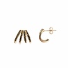All the Luck in the World Bliss Goldplated Earring 4 Split Black Onyx All the Luck in the World Bliss Goldplated Earring 4 Split Black Onyx
