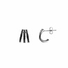 All the Luck in the World Bliss Silverplated Earring 3 Split Black Onyx All the Luck in the World Bliss Silverplated Earring 3 Split Black Onyx