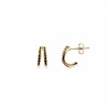All the Luck in the World Bliss Goldplated Earring 2 Split Black Onyx All the Luck in the World Bliss Goldplated Earring 2 Split Black Onyx