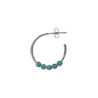 All the Luck in the World Bliss Silverplated Earring Creole big Turquoise All the Luck in the World Bliss Silverplated Earring Creole big Turquoise