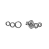 All the Luck in the World Parade Silverplated Earrings Three Circles All the Luck in the World Parade Silverplated Earrings Three Circles