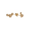 All the Luck in the World Parade Goldplated Earrings Three Flowers All the Luck in the World Parade Goldplated Earrings Three Flowers