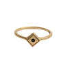 All the Luck in the World Magique Goldplated Ring Rhomb Black All the Luck in the World Magique Goldplated Ring Rhomb Black
