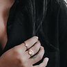 All the Luck in the World Magique Goldplated Ring Rhomb Black All the Luck in the World Magique Goldplated Ring Rhomb Black