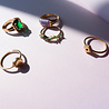 All the Luck in the World Magique Goldplated Ring Rhomb Black All the Luck in the World Magique Goldplated Ring Rhomb Black