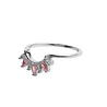 All the Luck in the World Magique Silverplated Ring Crown Pink Clear All the Luck in the World Magique Silverplated Ring Crown Pink Clear