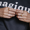 All the Luck in the World Magique Goldplated Ring Crown Pink Clear All the Luck in the World Magique Goldplated Ring Crown Pink Clear