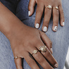 All the Luck in the World Magique Goldplated Ring Crown Star Black All the Luck in the World Magique Goldplated Ring Crown Star Black