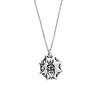 All the Luck in the World Charm Silverplated Necklace Beatle Starry Circle All the Luck in the World Charm Silverplated Necklace Beatle Starry Circle