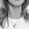 All the Luck in the World Charm Silverplated Necklace Moon Stars Rectangle All the Luck in the World Charm Silverplated Necklace Moon Stars Rectangle