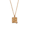 All the Luck in the World Charm Goldplated Necklace Moon Stars Square All the Luck in the World Charm Goldplated Necklace Moon Stars Square