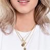 All the Luck in the World Charm Goldplated Necklace Moon Stars Square All the Luck in the World Charm Goldplated Necklace Moon Stars Square