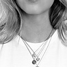 All the Luck in the World Charm Silverplated Necklace Moon Stars Square All the Luck in the World Charm Silverplated Necklace Moon Stars Square
