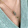 All the Luck in the World Charm Goldplated Necklace Peony Square All the Luck in the World Charm Goldplated Necklace Peony Square