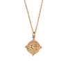 All the Luck in the World Charm Goldplated Necklace Rose Circle All the Luck in the World Charm Goldplated Necklace Rose Circle