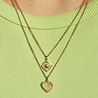 All the Luck in the World Charm Goldplated Necklace Rose Circle All the Luck in the World Charm Goldplated Necklace Rose Circle
