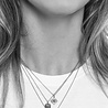 All the Luck in the World Charm Silverplated Necklace Rose Circle All the Luck in the World Charm Silverplated Necklace Rose Circle