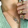 All the Luck in the World Charm Goldplated Necklace Tiger Rectangle All the Luck in the World Charm Goldplated Necklace Tiger Rectangle