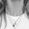 All the Luck in the World Charm Silverplated Necklace Tiger Rectangle All the Luck in the World Charm Silverplated Necklace Tiger Rectangle