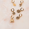 All the Luck in the World Charm Goldplated Earring Beatle Starry Circle All the Luck in the World Charm Goldplated Earring Beatle Starry Circle