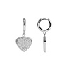All the Luck in the World Charm Silverplated Earring Burst Heart All the Luck in the World Charm Silverplated Earring Burst Heart