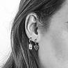 All the Luck in the World Charm Silverplated Earring Diamond Heart All the Luck in the World Charm Silverplated Earring Diamond Heart