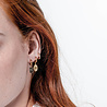 All the Luck in the World Charm Goldplated Earring Diamond Oval All the Luck in the World Charm Goldplated Earring Diamond Oval