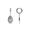 All the Luck in the World Charm Silverplated Earring Diamond Oval All the Luck in the World Charm Silverplated Earring Diamond Oval