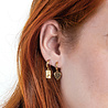 All the Luck in the World Charm Goldplated Earring Hummingbird Rectangle All the Luck in the World Charm Goldplated Earring Hummingbird Rectangle