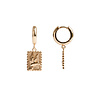 All the Luck in the World Charm Goldplated Earring Hummingbird Rectangle All the Luck in the World Charm Goldplated Earring Hummingbird Rectangle