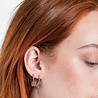 All the Luck in the World Charm Goldplated Earring Moon Stars Square All the Luck in the World Charm Goldplated Earring Moon Stars Square