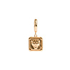 All the Luck in the World Charm Goldplated Earring Panter Square All the Luck in the World Charm Goldplated Earring Panter Square