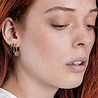 All the Luck in the World Charm Goldplated Earring Peony Square All the Luck in the World Charm Goldplated Earring Peony Square