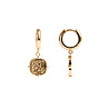 All the Luck in the World Charm Goldplated Earring Peony Square All the Luck in the World Charm Goldplated Earring Peony Square