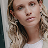 All the Luck in the World Charm Goldplated Earring Peony Square All the Luck in the World Charm Goldplated Earring Peony Square